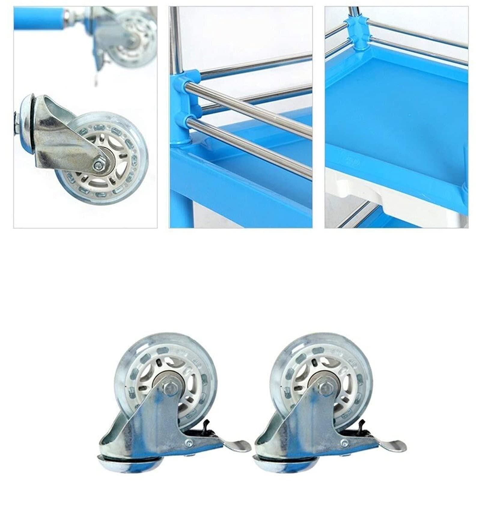 Carrello portautensili/Carrello da Laboratorio/Carrello portautensili per Ufficio logistico Magazzino Multistrato/Carrello a Due Mani (Dimensioni : 44 * 37 * 75cm)