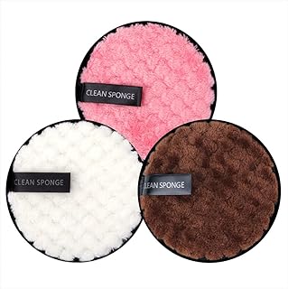 SUNISA Makeup Remover Pads Face Cleansing Puff Make Up Removal Sponge Double Layer Reusable For Home And Salon Use (Multicolor) Pack of 1