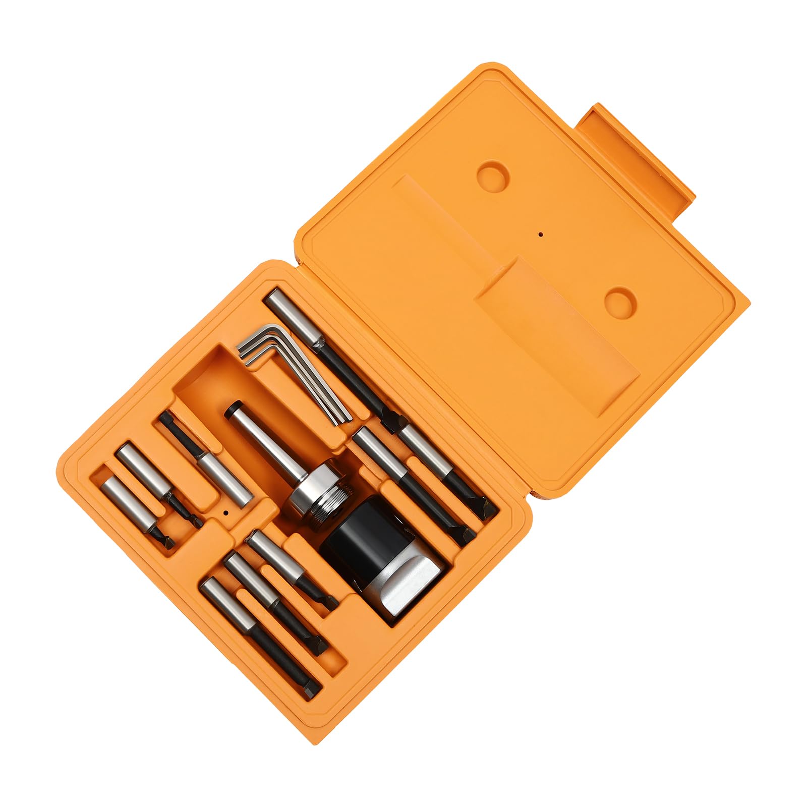 Bohrstange Set,MT2 -M10 F1-12 50mm Bohrkopf mit 9 Stück 12mm Bohrstangen Fräsmaschine Zubehör