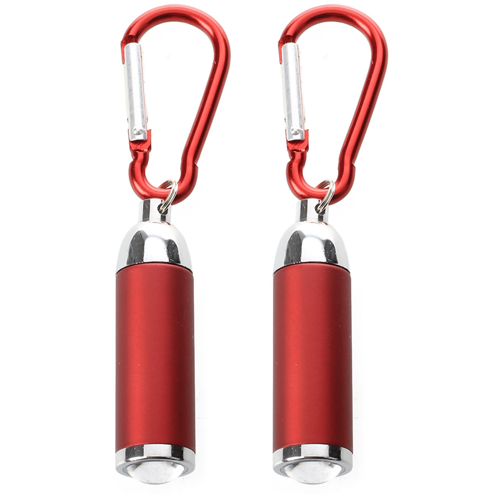 Hndhbfgrt 2X Outdoor Fishing LED Mini Flashlight Torch Carabiner Keychain