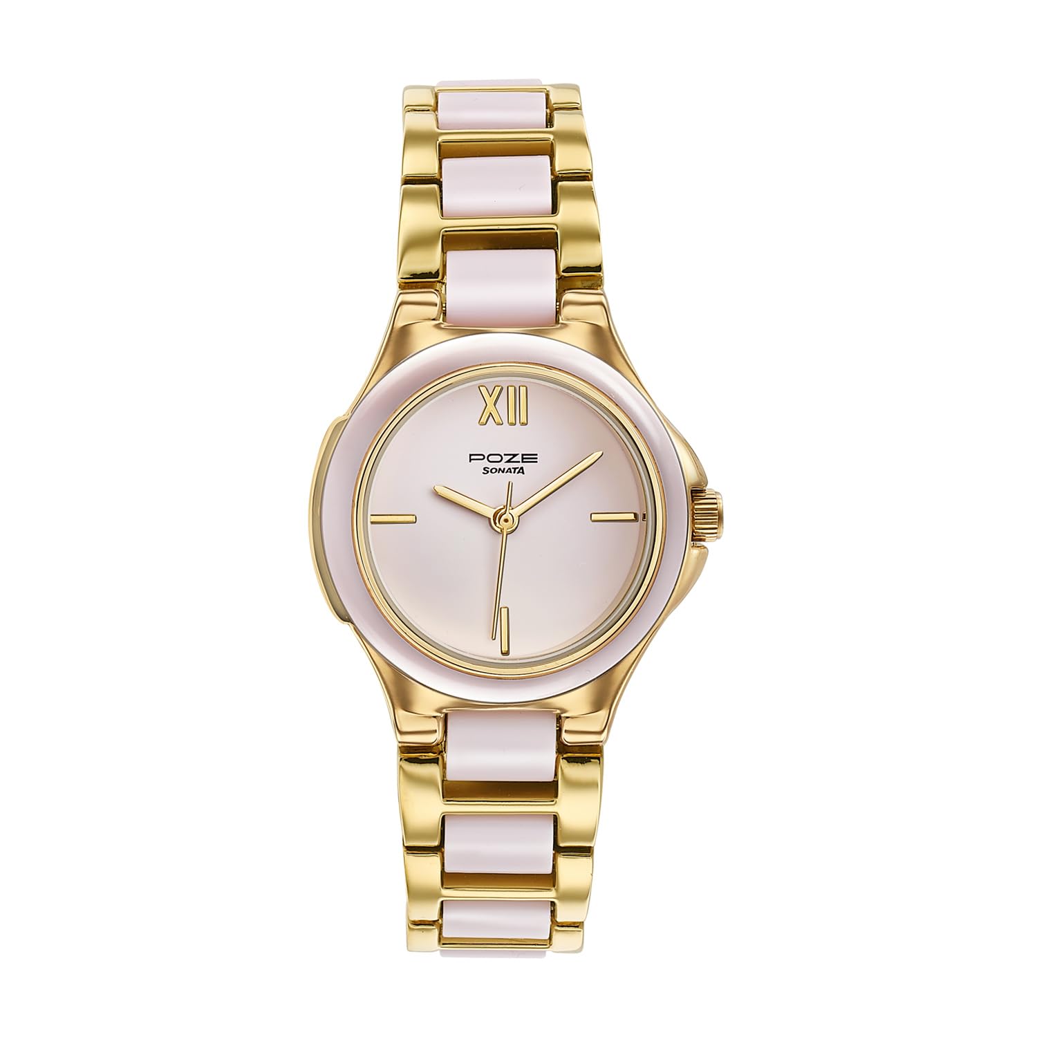 Sonata Poze 7 Analog Hushed Violet Dial IPG +Violet Metal + Plastic Insert Strap Watch for Women - SP80147KD01W-picture-19