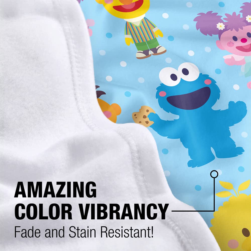 Sesame Street Fleece Baby Blanket, 30'x40', Cookie Monster Face, Unisex...