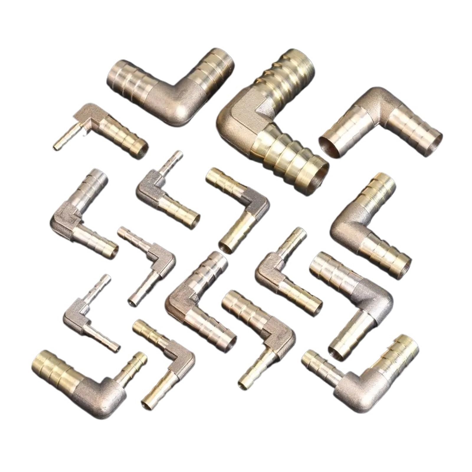 Adaptador Manguera Ducha Accesorio de tubería Manguera púas latón: Acoplamiento Codo Igual/Reductor (4 mm-25 mm) - Adaptador Tubo Conector Cobre for Agua y Aire | 25mm