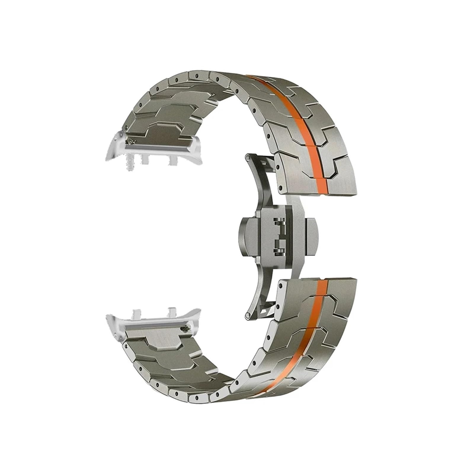 bracelet de montre, Bracelet compatible avec montre, boucle papillon en métal sans espace, bracelet de poignet