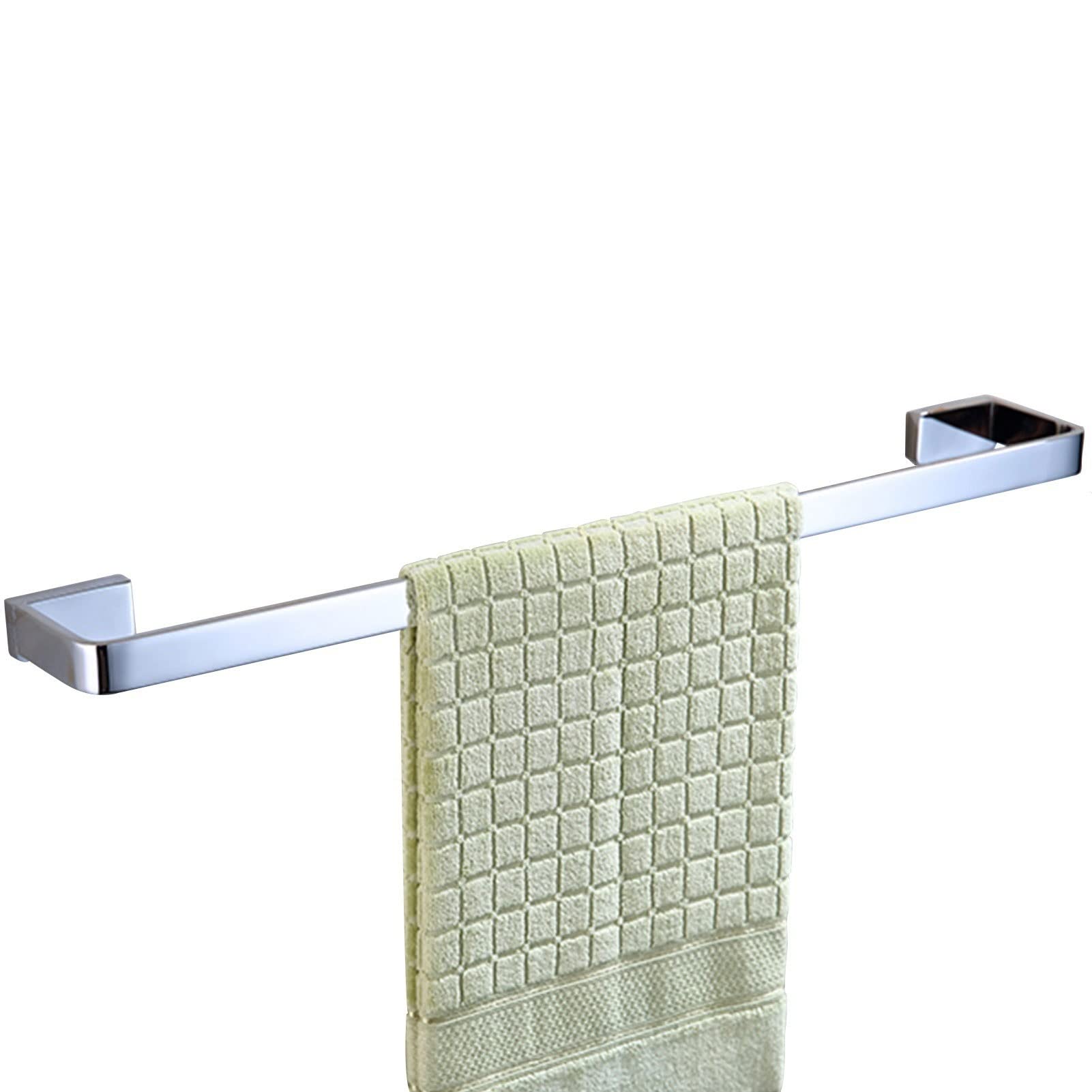 LMYSXAOZ All Copper Towel Ring,Wall Mounted Bathroom Single Rod,Toilet Holder,30cm/40cm/50cm/60cm,for Hardware and Kitchen,Silver (Size : 40cm)