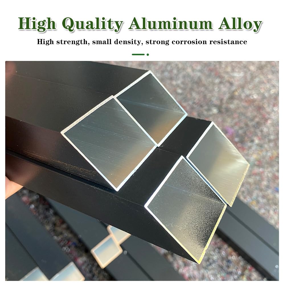 Osłona klimatyzatora zewnętrznego, aluminiowy stojak do przechowywania roślin z kratką ochronną, 100 x 50 x 70 cm, odporna na warunki atmosferyczne, osłona ogrodowa do jednostek powietrznych i