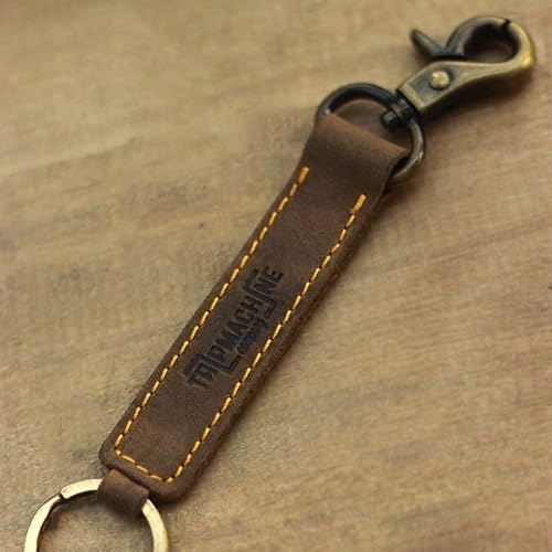 Miniatura 6 de Trip Machine Company Classic Genuine Leather Keychain - key Organizer holder fob clip for men and women motorcycle keychains ring universal for bike