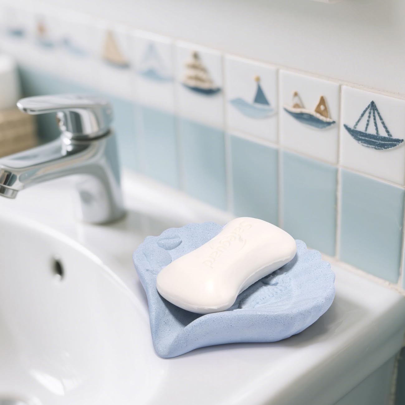 Dual Use Soap Holder Organizer Seahorse Shell Soap Dish \u0026 Jewelry Tray - 3D  Coastal Design For Bathroom \u0026 Kitchen Counter 3D Seahorse Bathroom Accessory, image size:1300x1300