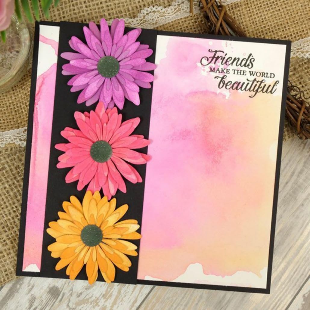 MSCHEFAY 3D Backgrounds Frame Cutting Dies for Card Making Metal Die-Cuts Scrapbooking Art DIY Paper Craft Embossing for Party WeddingAlbum Decoration