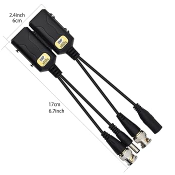Buy 10Pairs BNC CCTV Video Balun Passive Transceivers Utp Balun Bnc Cat5 Cctv Support Ahd Hdcvi Tvi