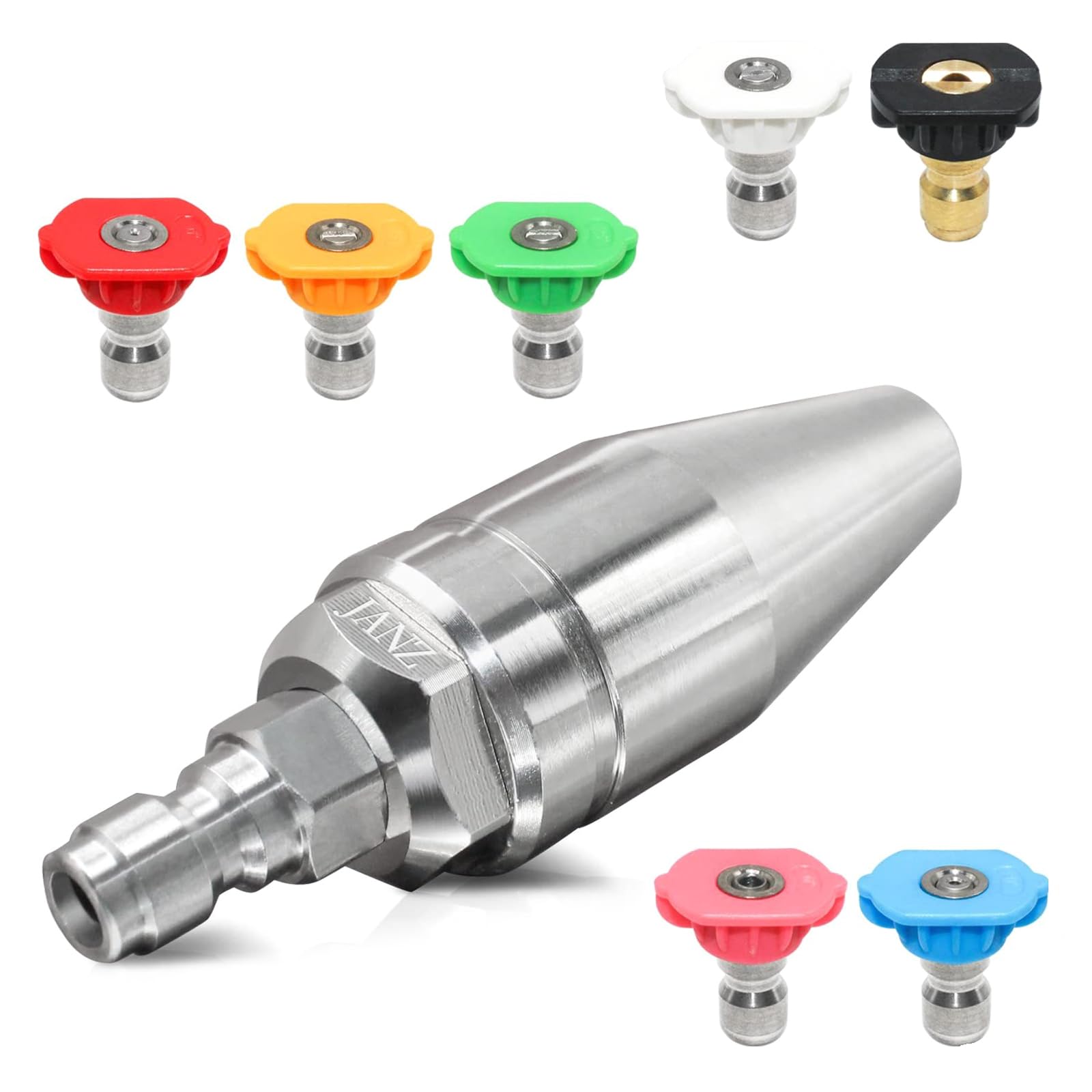 4000Psi Pressure Washer Rotating Nozzle Wear Resistance Self-rotations 4000PSI Water Spray 360°Rotating Flows Nozzle Garden Irrigation