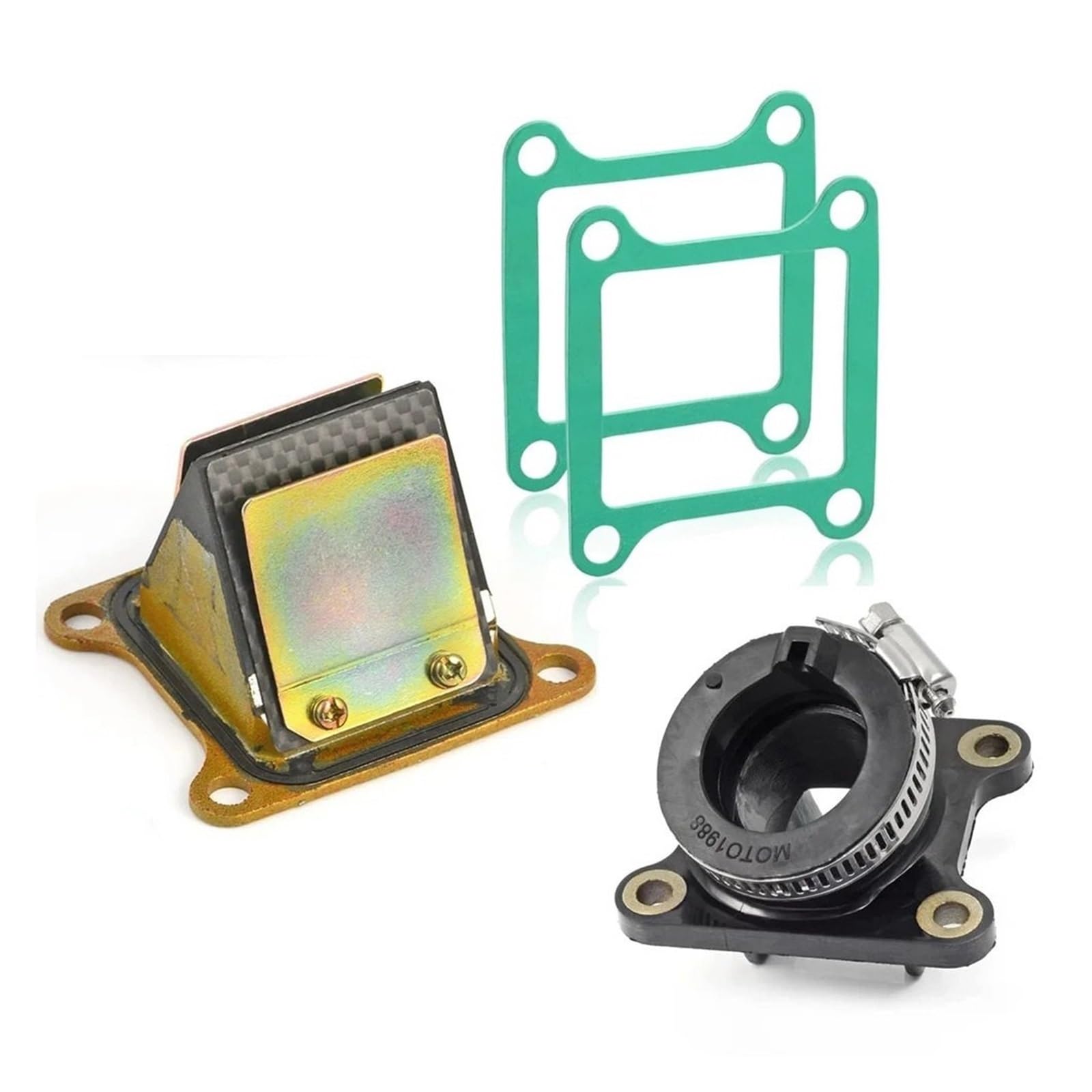 Osłona Kolektora Dolotowego Gaźnika Oraz Zawór Membranowy I Uszczelka Pasujące Do KAWASAKI KX85 KX100 2001-2021 Gaźnika zawór membranowy