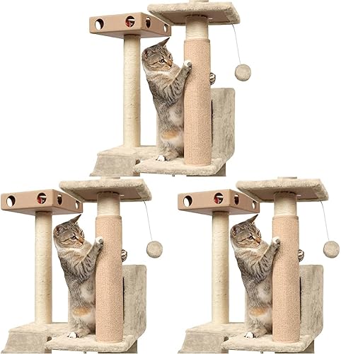 Miniatura 10 de Furhaven Funda para poste rascador envolvente para gatos de interior, se adapta a postes de hasta 3.5 pulgadas de diámetro, duradera y menos