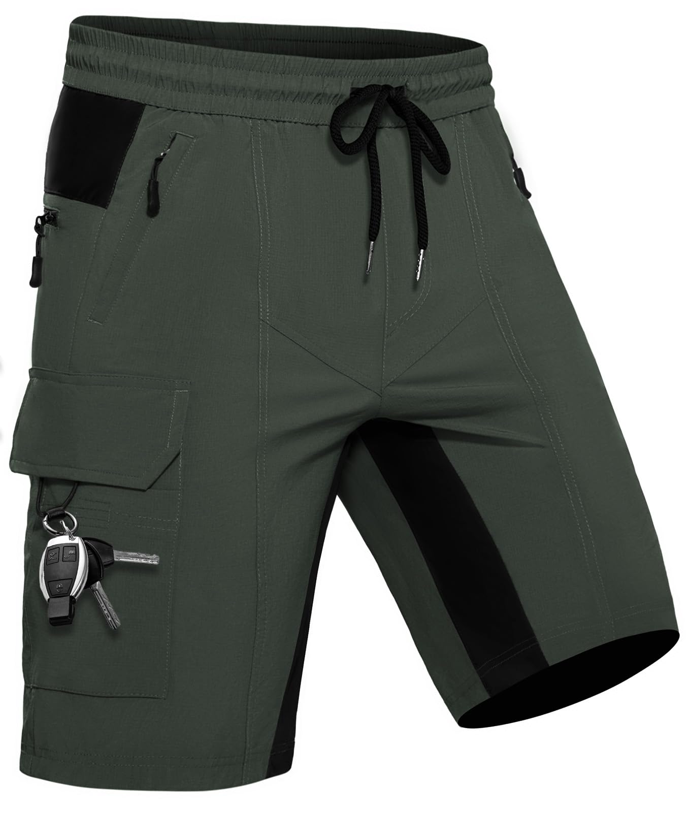 Wespornow Trekkinghose Herren Kurz Atmungsaktiv: Leicht Schnelltrocknend Robuste 5 RV-Taschen Elastischer Bund Sommer