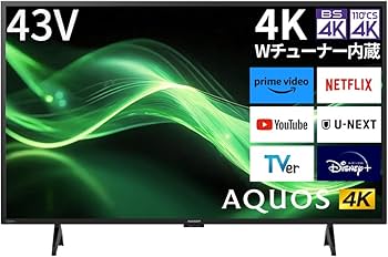 液晶テレビ 43インチ 美品 高年式 AmazonTV Amazon | シャープ 43V型 4K 液晶 テレビ AQUOS 4T-C43GJ2