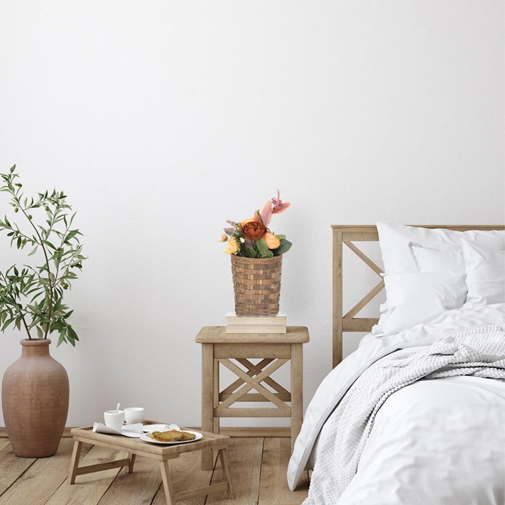 Cabilock Coffee Woven Wall Basket for Kitchen Utensils and Flower Decor