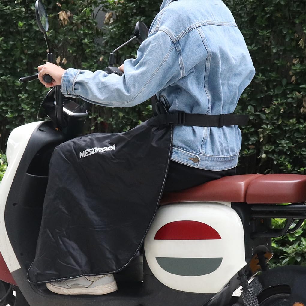 Coprigambe per moto, accessorio facile da usare e altamente consigliato per proteggere le gambe dal freddo, per coprigambe per moto e scooter, Corto