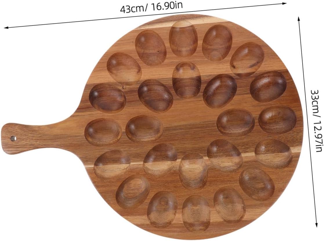 PRETYZOOM Wooden Egg Tray for Chicken Eggs Sturdy Deviled Egg Holder Elegant Storage for Easter Celebrations Multi Functional Wooden Egg Storage