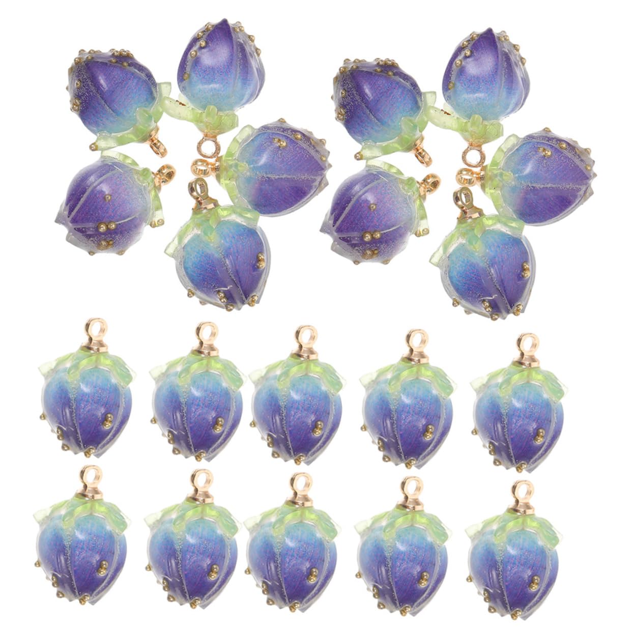 100piezas Pendientes De Resina Artesanales Accesorios Para Collar y Pulsera Diy Decoraciones Adorables Para Manualidades