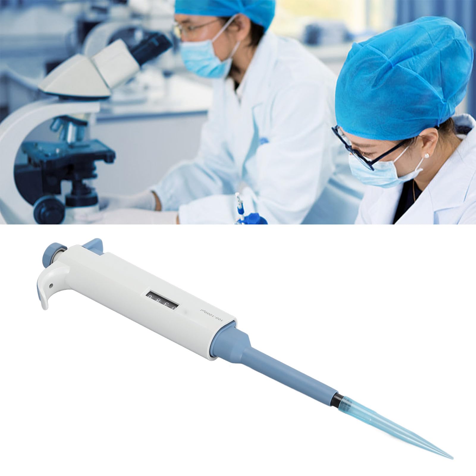 Pipeta de laboratorio de un solo canal Pipeta de un solo canal de volumen variable ajustable manual profesional de alta precisión para investigación de biología molecular