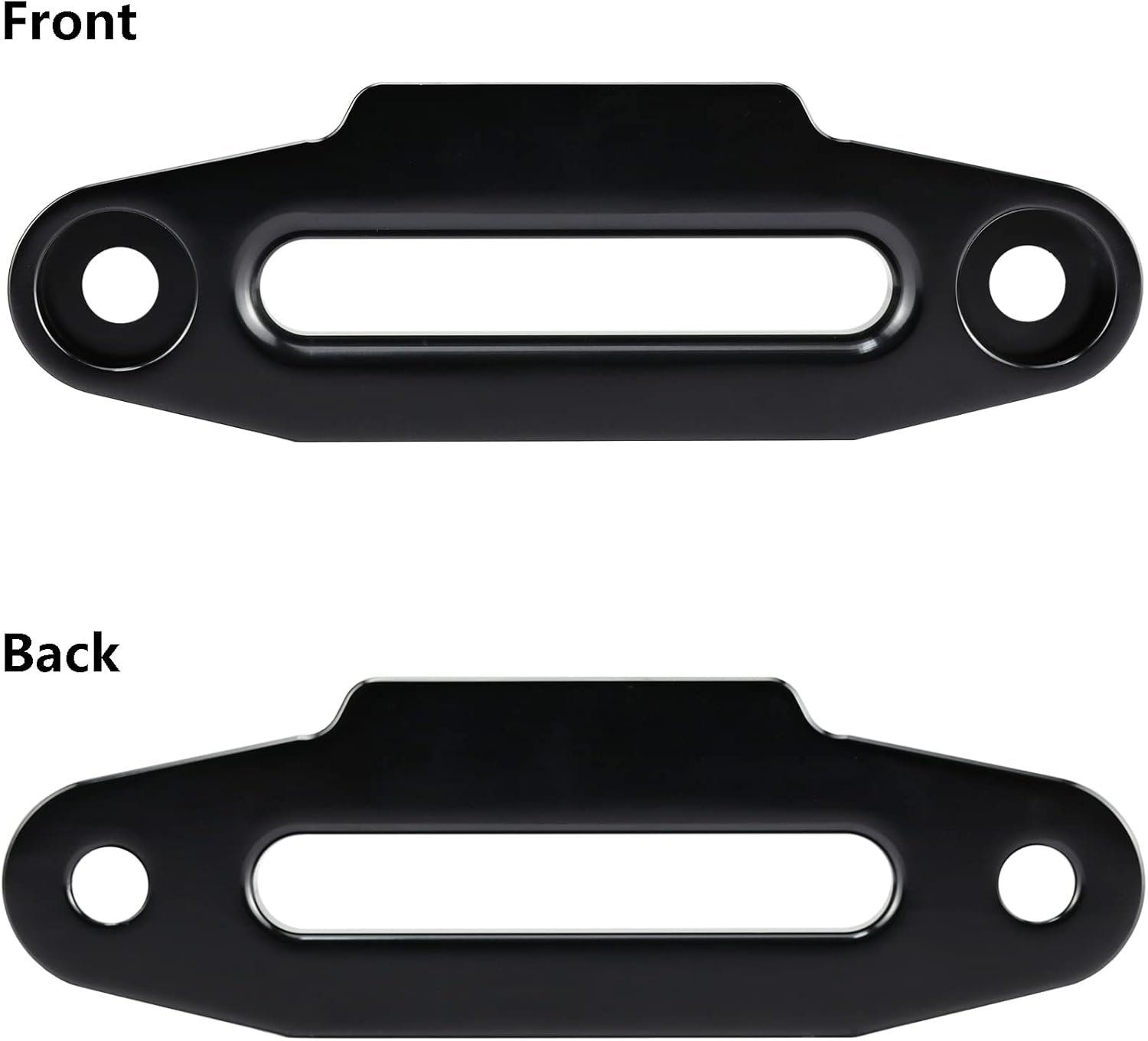 Ucreative Aluminum Hawse Fairlead for UTV 4000-5500 LBs Winch 6" (152.4mm) Mount Glossy (Black) - Image 5