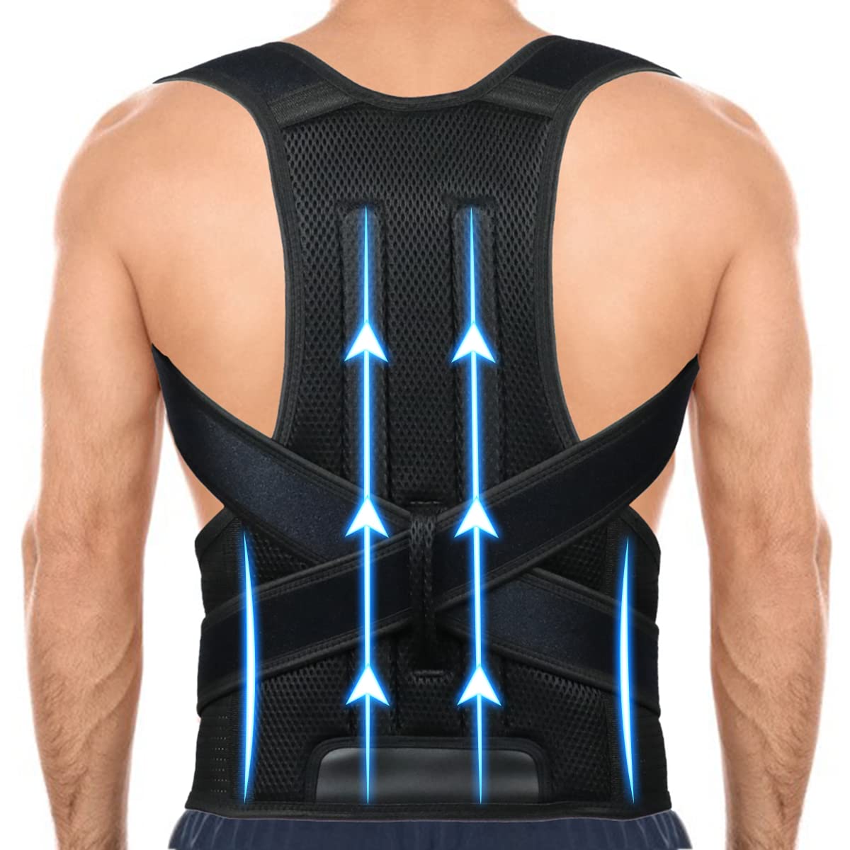 Posture Corrector for Men and Women,Adjustable Back Brace for Upper and Lower Back Pain Relief - Back Support Improve and Neck,Shoulder,Back Pain Relieve M(29"-33")