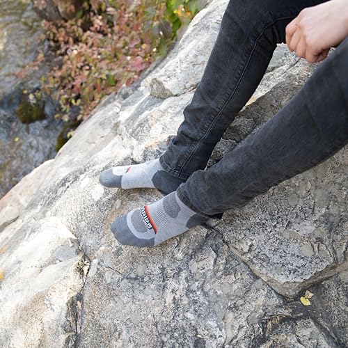 Image of GRIP6 Crew Socks - Merino Wool Socks Made in the USA, Lightweight Wool Hiking Socks, Crew Socks for Men and Women