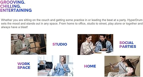 Miniatura 7 de Juego de batería electrónica virtual, sin percusión de ruido, compatible con conexiones MIDI Bluetooth, juego de batería de aire eléctrico para