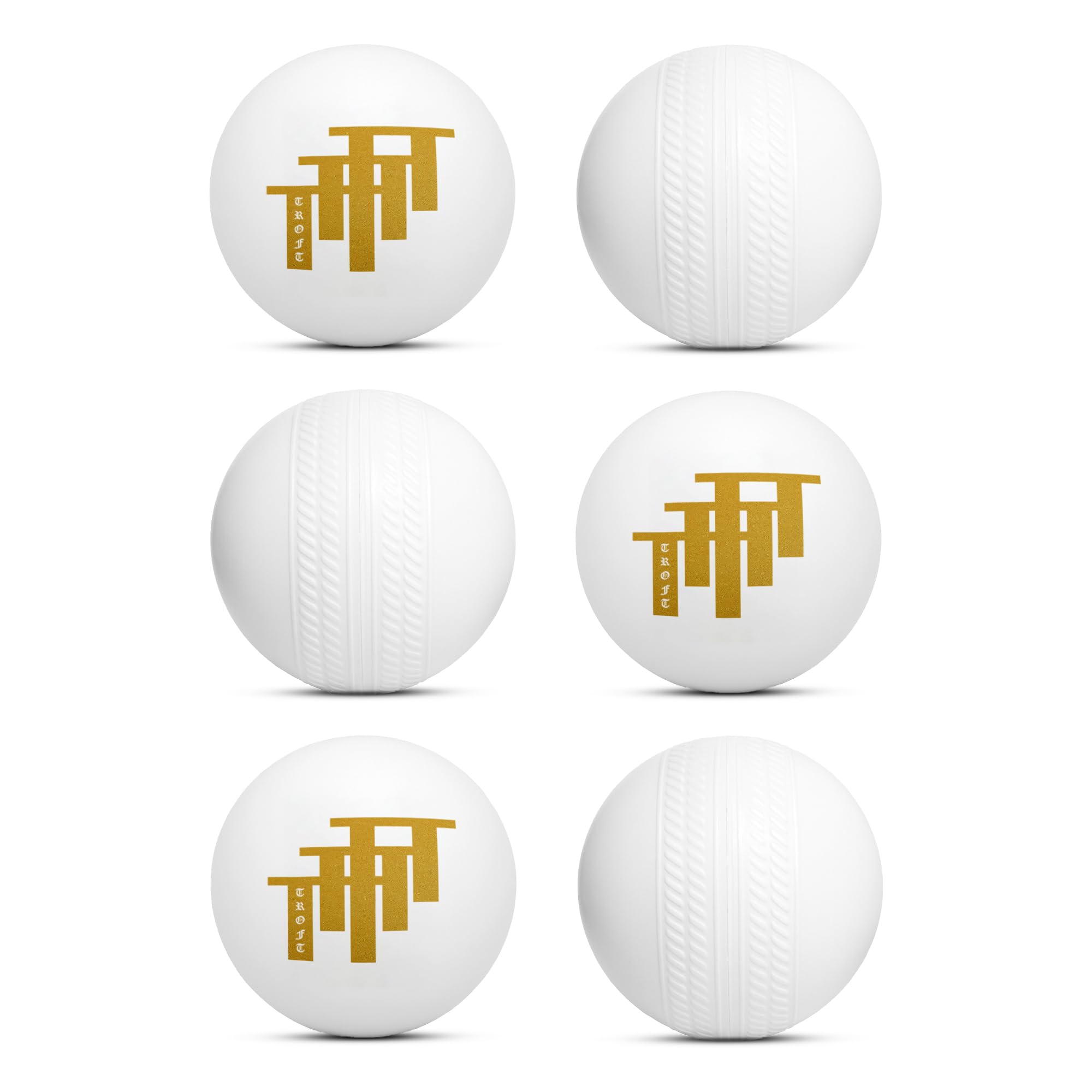 Troft Plastic Ball White Non Toxic (Pack of 6 | 50 Gm Per Ball)