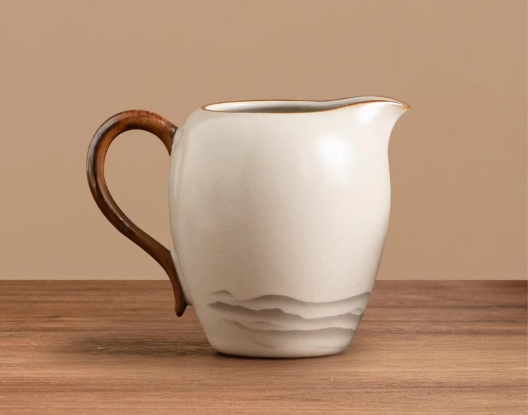 Beżowy Ru Kiln Ceramics Xishi Pot Czajniczek 9 szt. Zestaw, 100 ml 93.6 g, Gospodarstwo domowe Odbiór Gości Kungfu Zestaw Herbaty Garnitur
