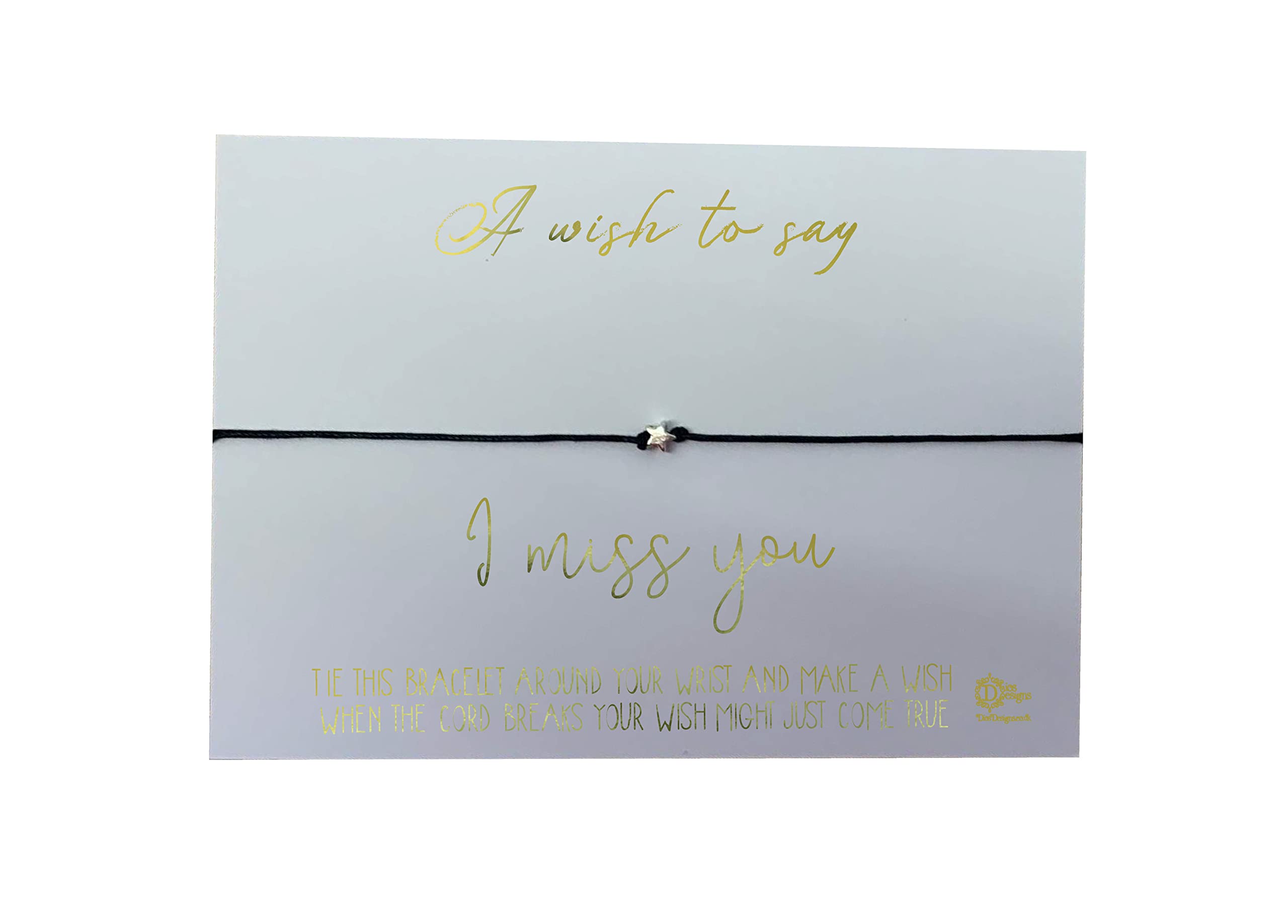 Wish Bracelet - A wish to say I Miss you DD1530 (Gold Foil)