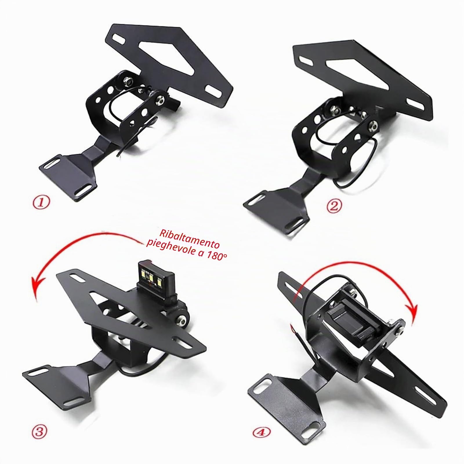 Telaio Porta Targa Moto Supporto Portatarga Per Triumph Per Trident660 Per Trident 660 Supporto Per Targa Posteriore Per Motocicletta Supporto Posteriore Regolabile Pieghevole