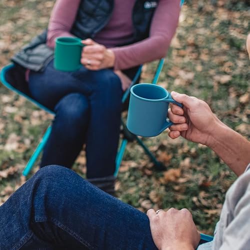 Myott Silicone Coffee Travel Camp Mug, Unbreakable, Reusable, Durable, 12-Ounce, Camping Cup, Outdoor, Indoor | Slate Blue #TOP7