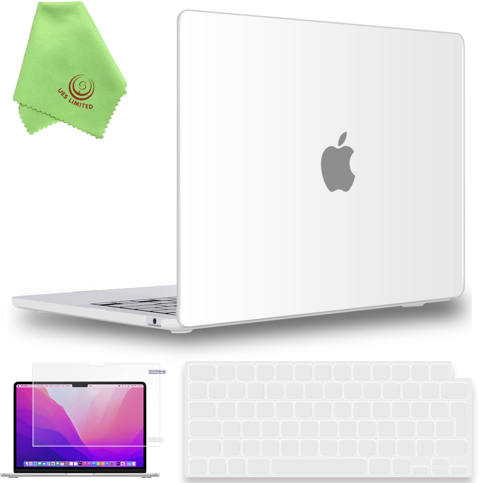 UESWILL Compatible with MacBook Air 13 inch M5 M4 M3 M2 Case 2022-2026 Model A3449 A3240 A3113 A2681 Mac Air 13.6