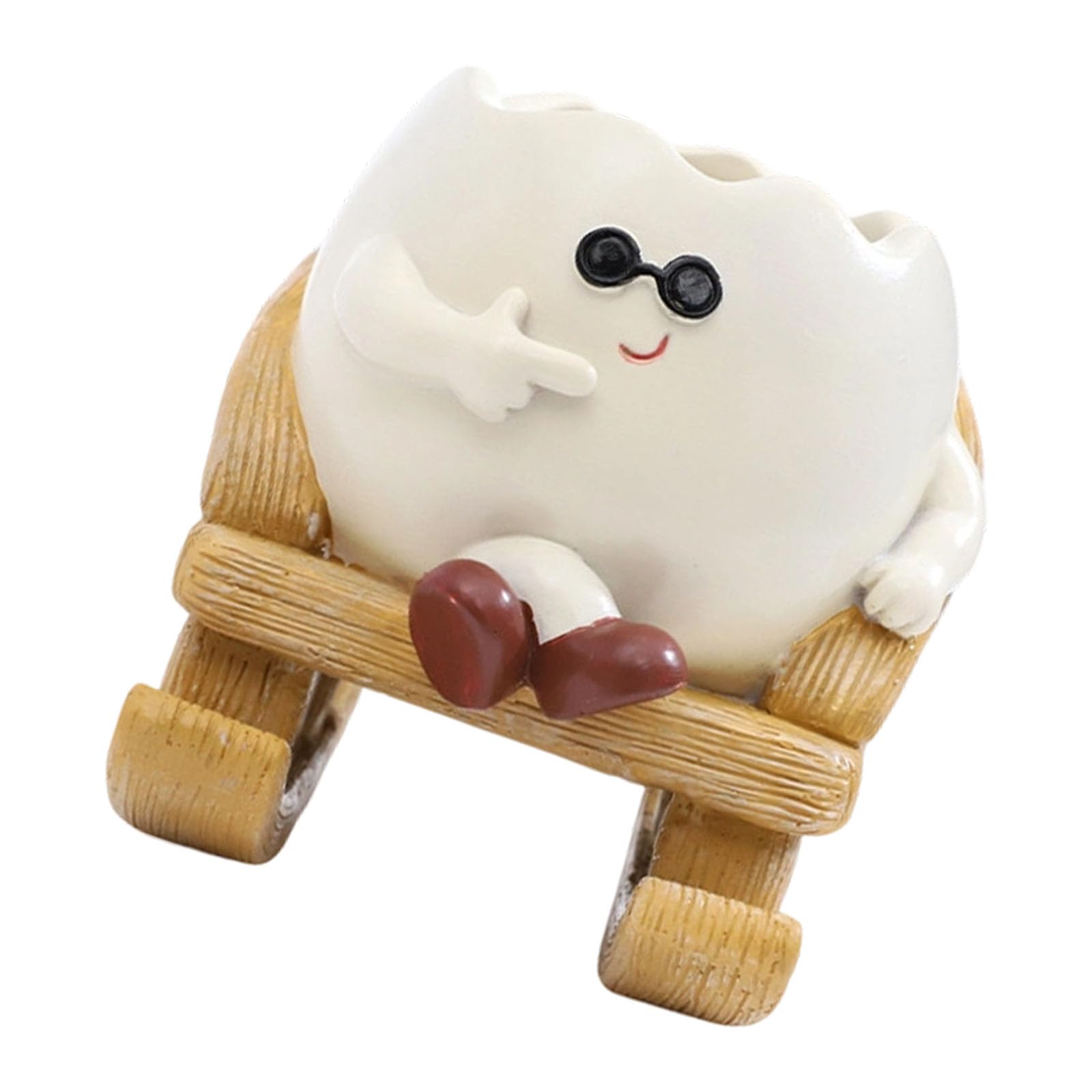 Msioytog Lovely Chair/Swing Smiling Face Flower Pots Creative Swing Succulents Plant Flower Pots Garden Home Decoration Unique Planter