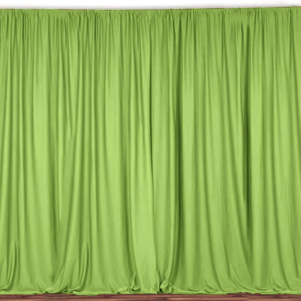 Polyester window/backdrop curtain 58x108 inches, 2-panel set, tea green