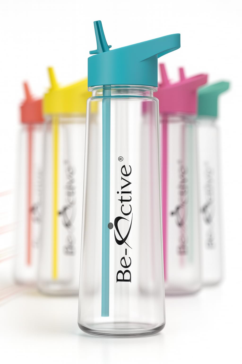 Be-Active Blue Motivational 900Ml Water Bottle | With Times To Drink | Straw | Hydrate | Bpa Free | Tracker (Blue)