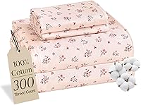 Vista 13 de MCO Juego de sábanas de 100% algodón de 300 hilos, tamaño Queen, bolsillo profundo de 16 pulgadas, sábanas refrescantes transpirables de 4 piezas