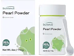 Pó de pérola orgânico, para rosto, 114 g, 99,9% de pureza, grau cosmético, para máscara DIY, creme e loção, pó de pérola orgânica para cosméticos caseiros