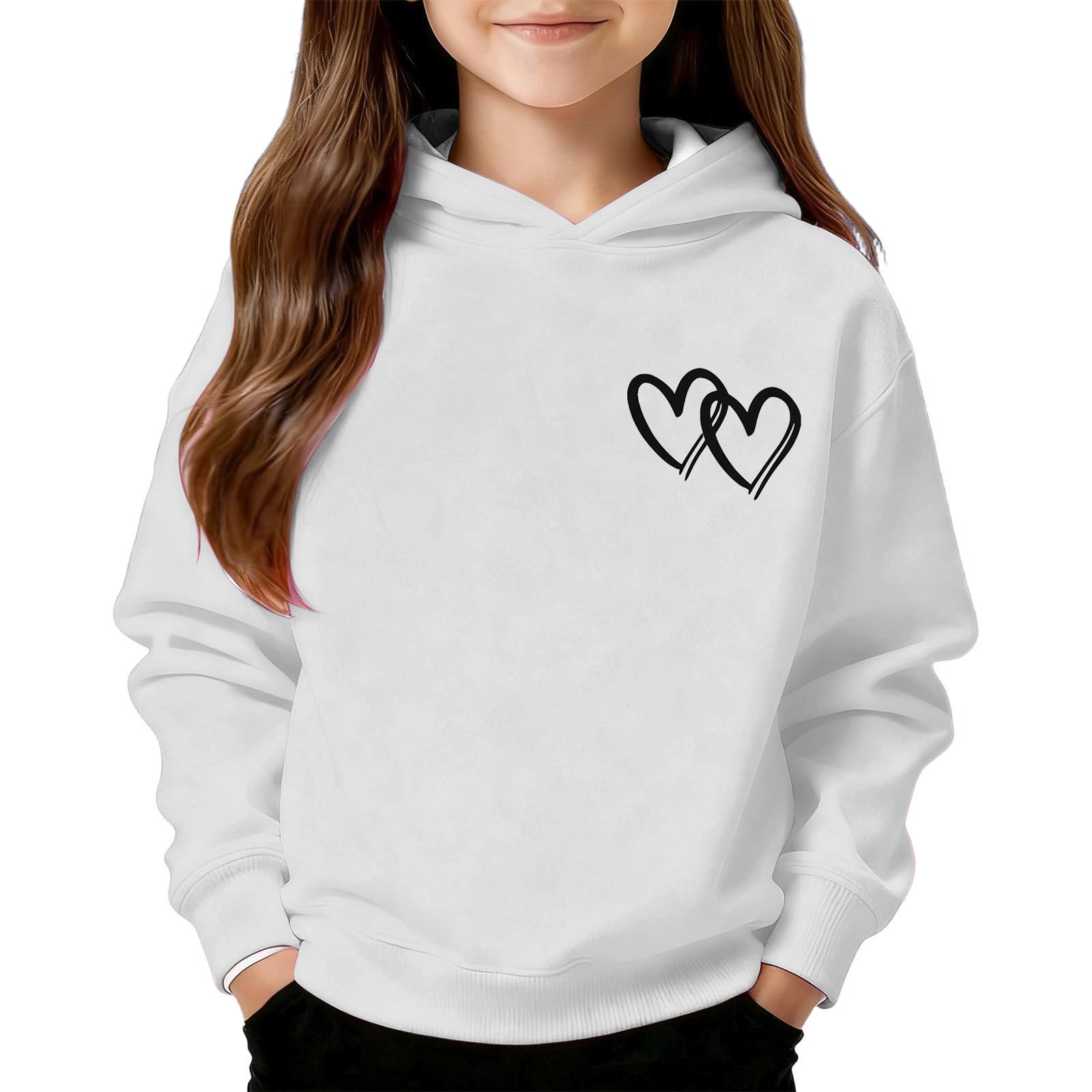 Sweat À Capuche Graphique Serif (grandes Tailles) - Blanc | 's® FR