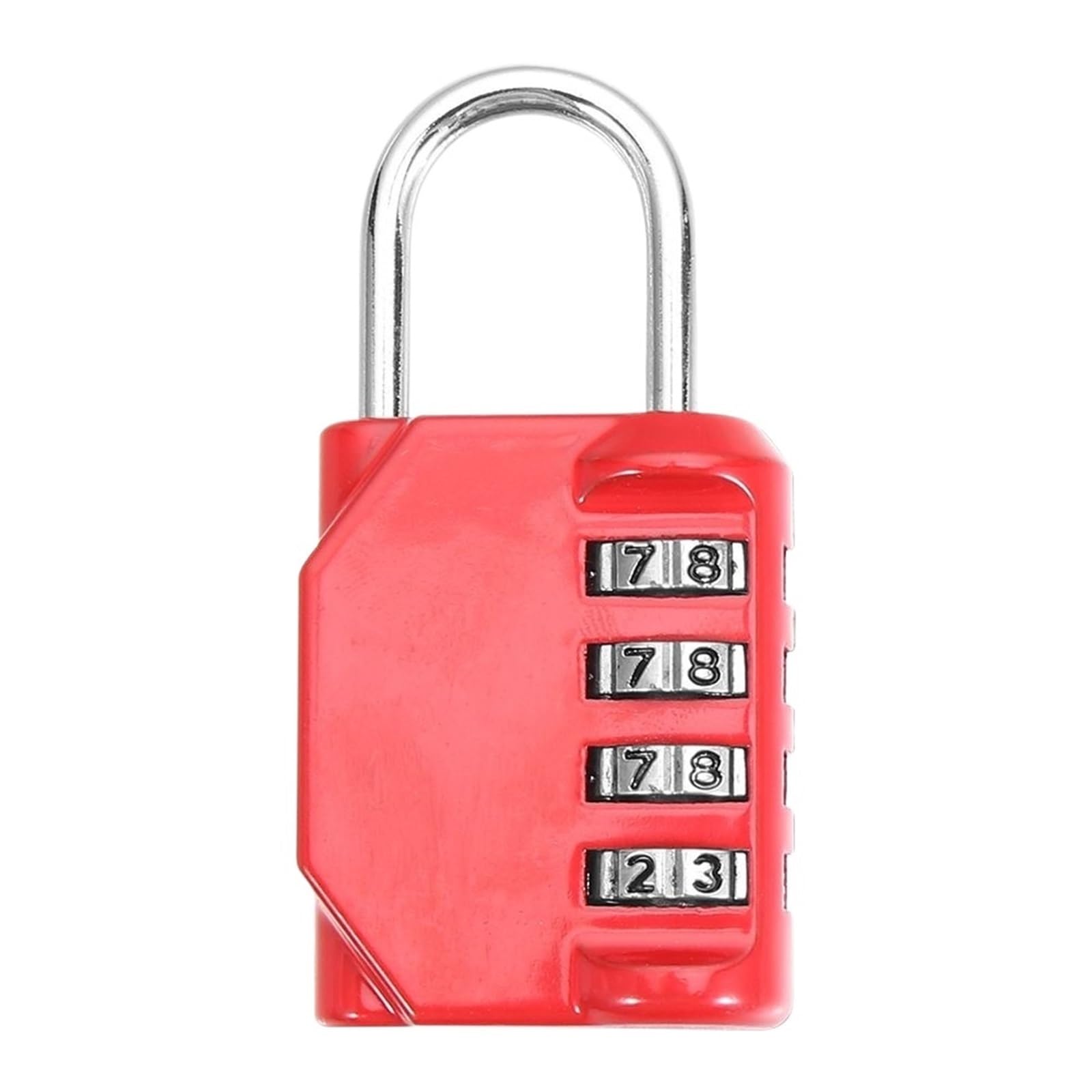 Lock Luggage 4 Dial Digit Password Lock Metal Code Combination Padlock Waterproof Resettable Password Lock(Red)