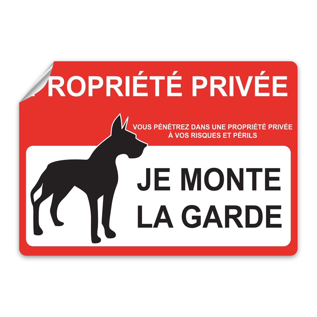 Ambiance Sticker Laminated Laminated Warning Sign Sticker Guard Dog Warning Sign Water and UV Resistant - Image 2