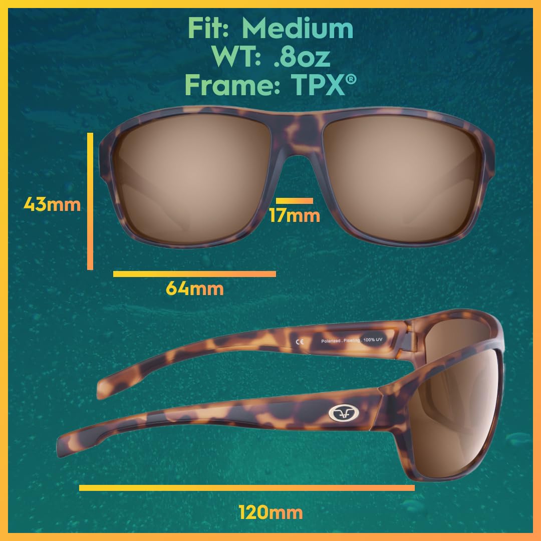 Flying Fisherman Kingfisher - Gafas de sol polarizadas flotantes, insumergibles para pesca, navegación y deportes al aire libre, protección UV