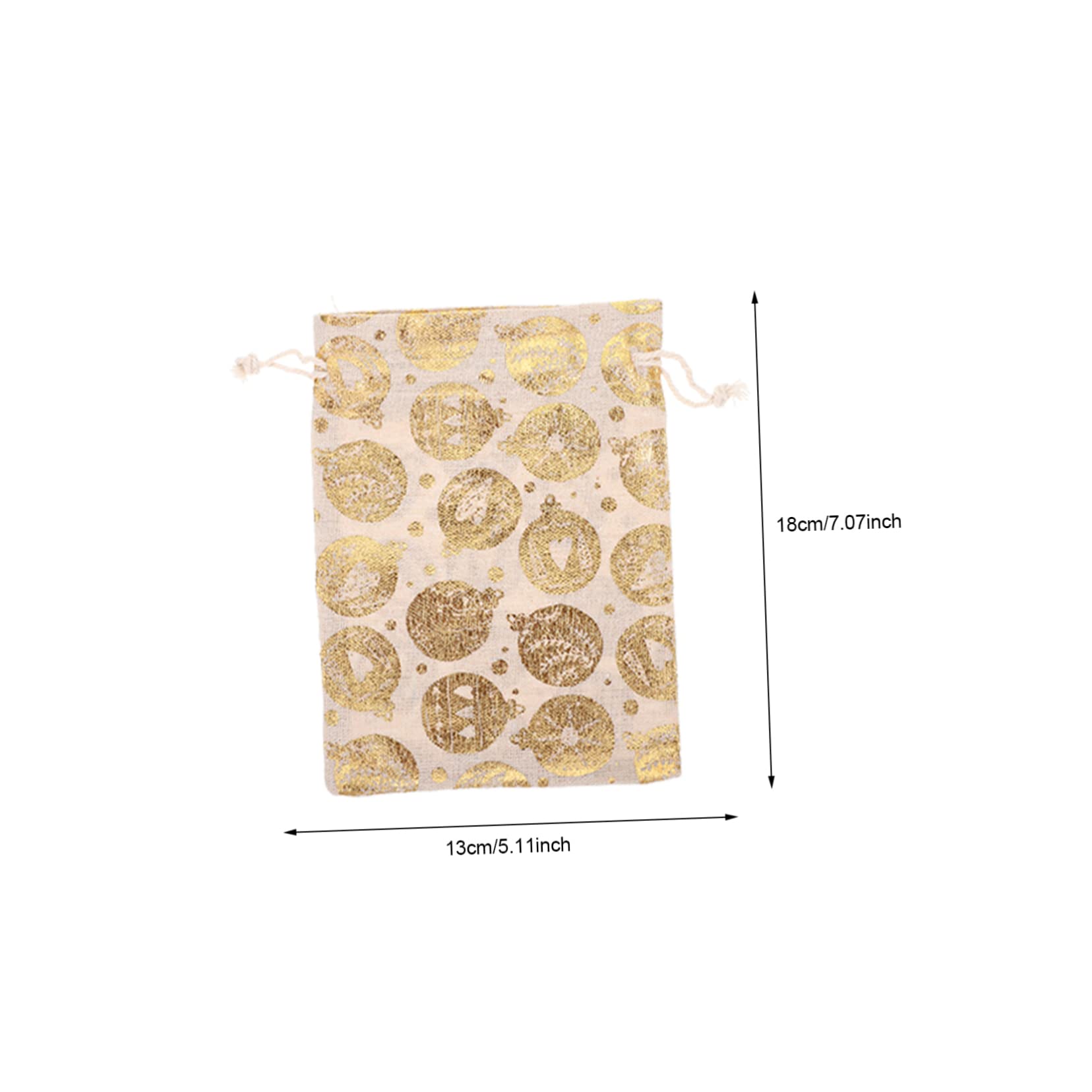 Didiseaon 25pcs Reusable Xmas Drawstring Bags Christmas Candy Bags Pumpkin Design for and Party Favors