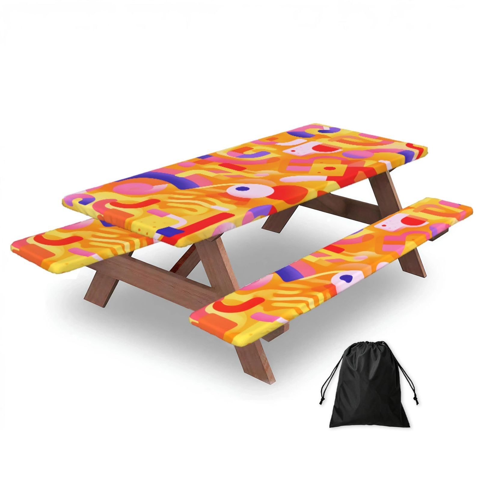Mantel elástico para mesa de picnic y camping en familia de 72 pulgadas