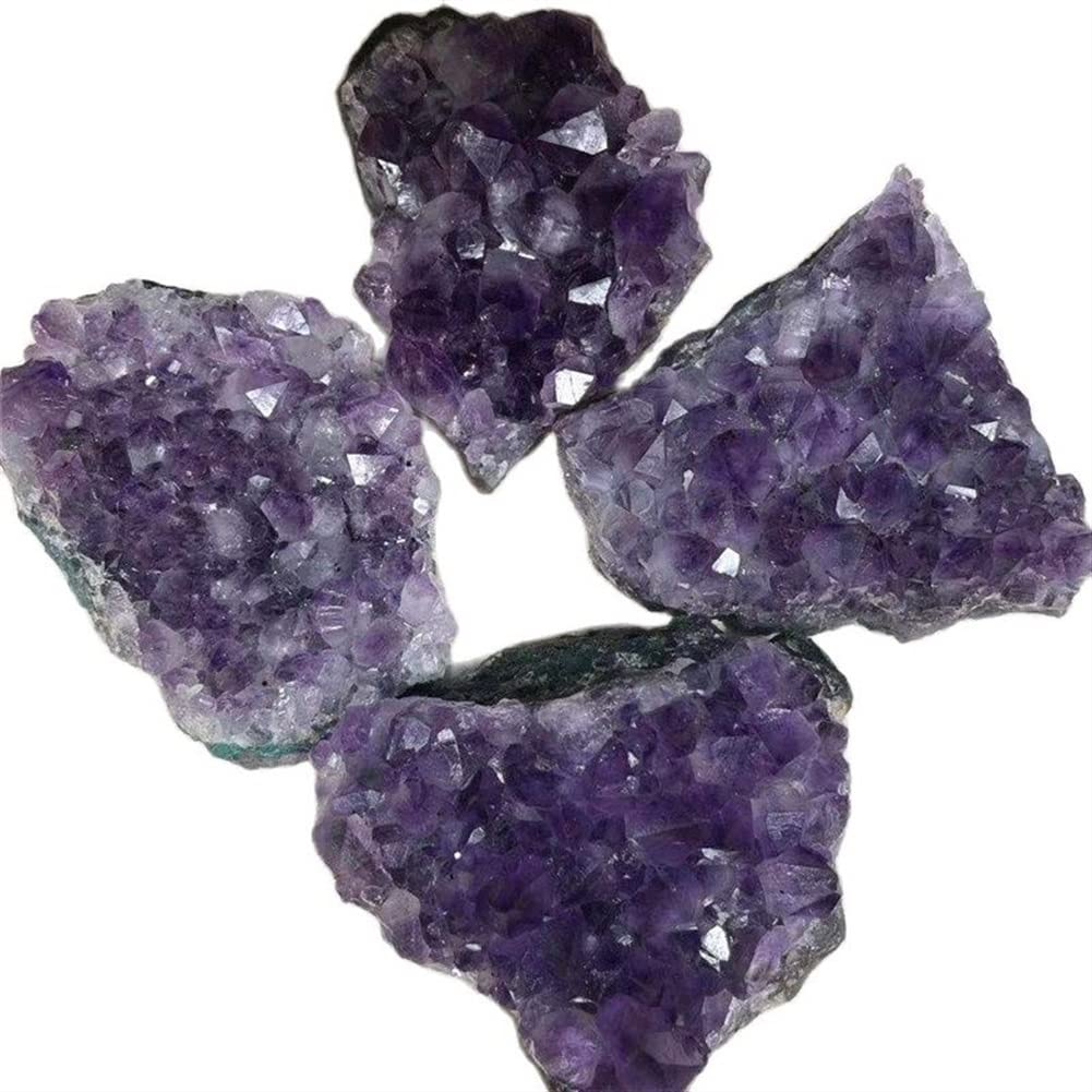 Racimo de geoda de Amatista Natural, Piedras de Cuarzo púrpura, geoda de Cristal, racimo de Amatista for decoración del hogar, Cristal decoración hogareña(Size:200-300g)