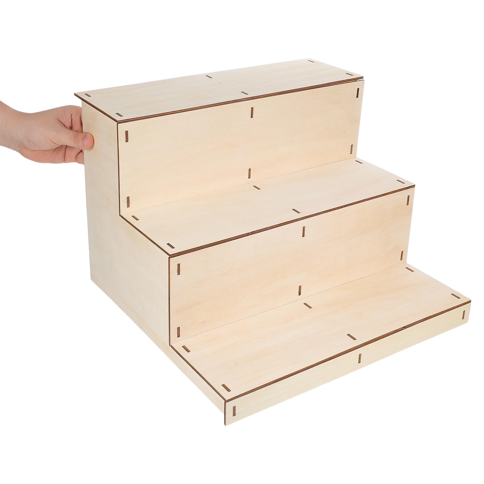 Expositor Escalonado de Madera Maciza de Varios Niveles para Exhibición