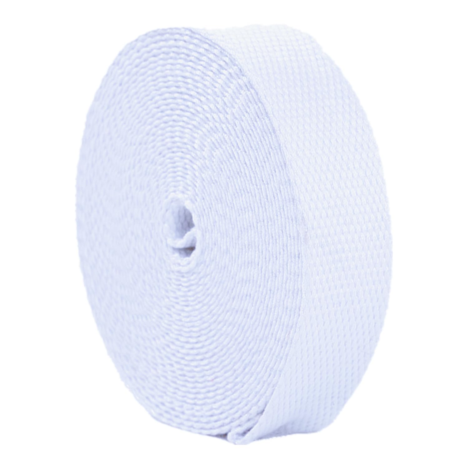 Taśma polipropylenowa, paski poliestrowe bawełniane 5 jardów do torebek Rzemiosło Szycie Wielokolorowe Wiele rozmiarów(White,50 mm)
