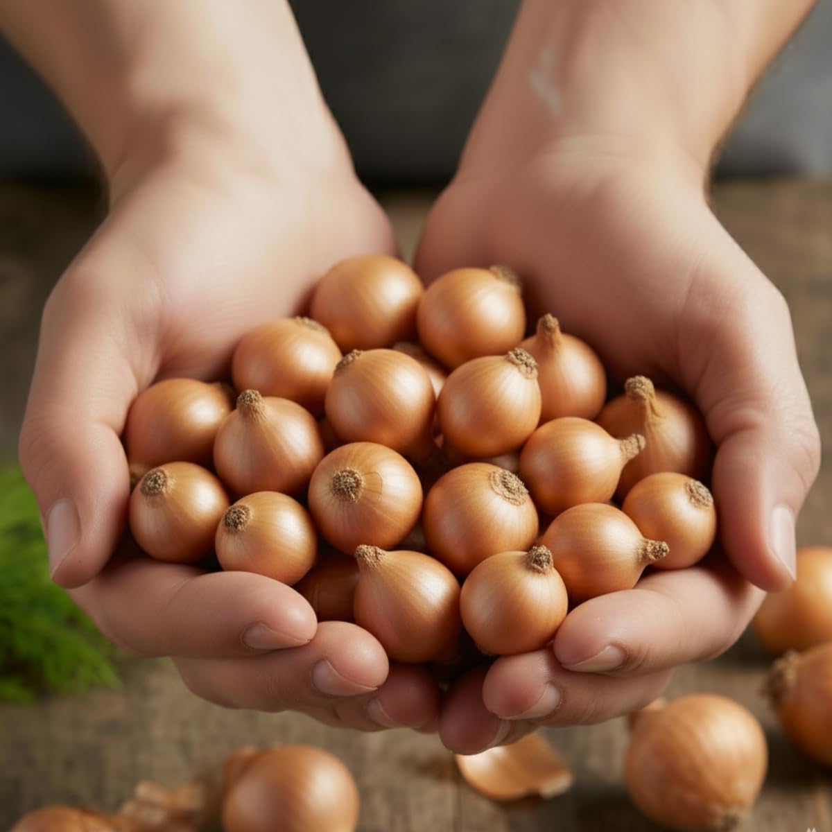 Steckzwiebeln Stuttgarter Riesen (500 gr) - Frühlingszwiebeln Winterhart - Hoher Qualität aus Holland (kein Samen) - Mild scharfe Gemüsezwiebel, Steckzwiebel größe 14-21 mm