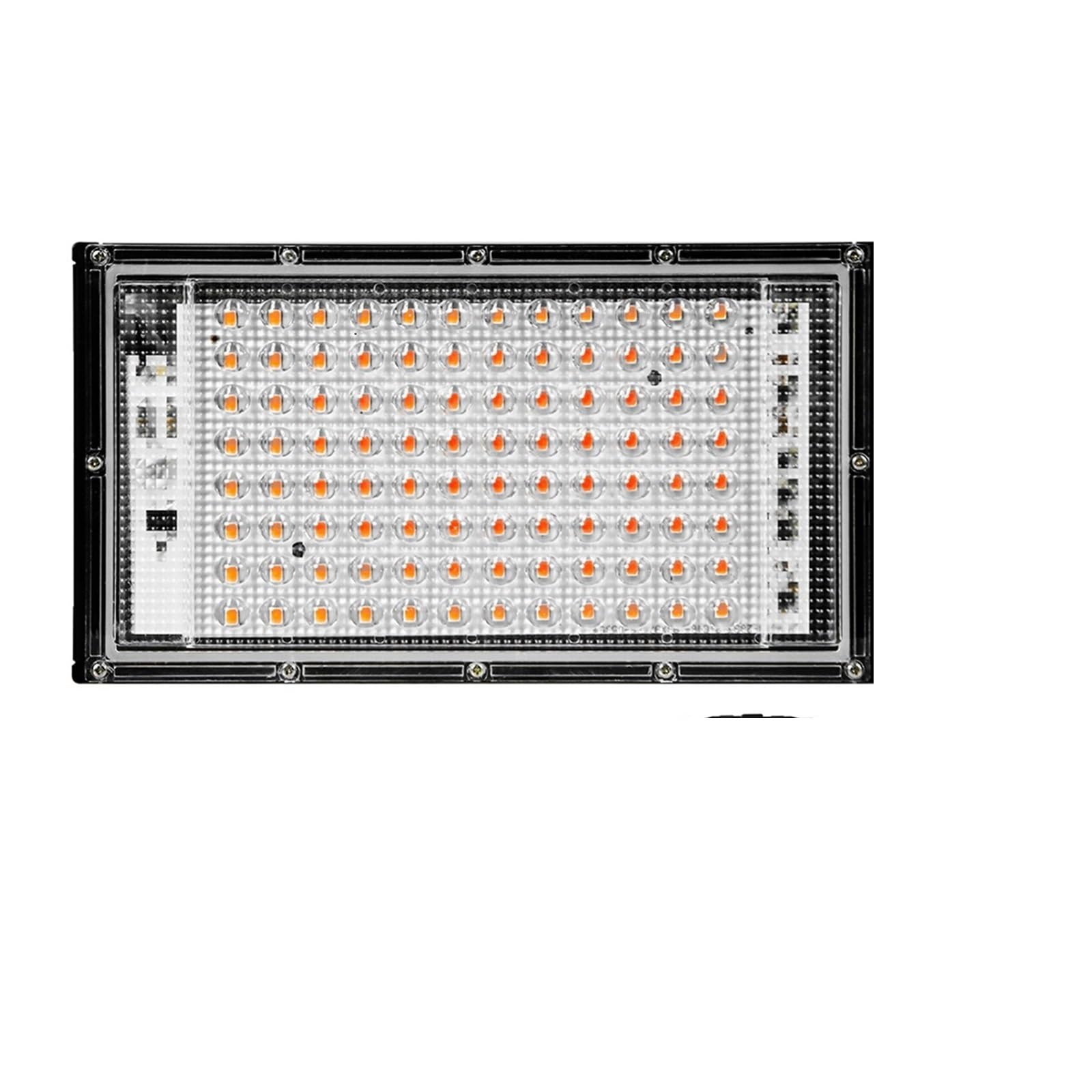 Lámpara de Cultivo, 200W Led Grow Light Phyto Lamp Bombilla de Espectro Completo Lámpara hidropónica Invernadero Semilla de Flores Tienda de Cultivo(100W with Plug)